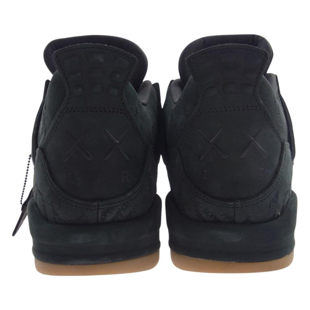 NIKE AIR JORDAN ナイキ ジョーダン スニーカー 930155-001 × KAWS AJ4 Retro Black カウズ レトロ ブラック スニーカー ブラック系 28.5cm【中古】 メンズの靴/シューズ(スニーカー)の商品写真