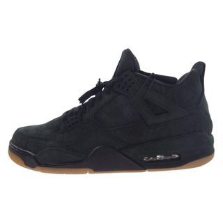 NIKE AIR JORDAN ナイキ ジョーダン スニーカー 930155-001 × KAWS AJ4 Retro Black カウズ レトロ ブラック スニーカー ブラック系 28.5cm【中古】(スニーカー)