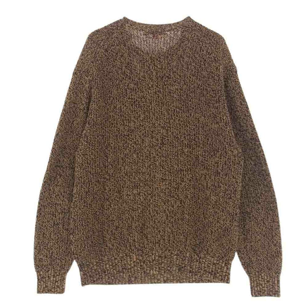 Supreme(シュプリーム)のSupreme シュプリーム ニット 21AW Melange Rib Knit Sweater メランジ リブニットクルーネックスモールボックスロゴ ニット ブラウン系 M【中古】 メンズのトップス(ニット/セーター)の商品写真