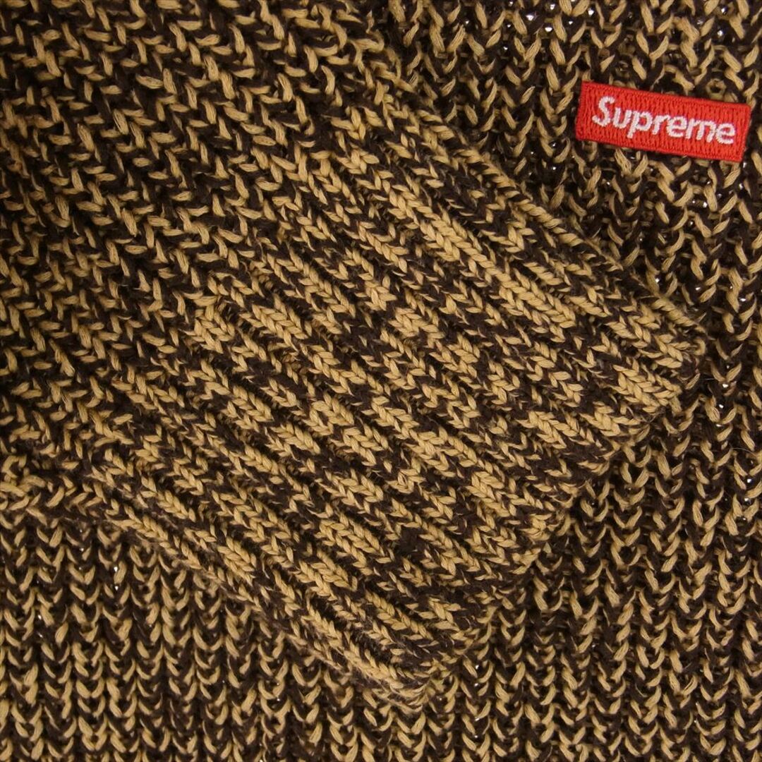 Supreme(シュプリーム)のSupreme シュプリーム ニット 21AW Melange Rib Knit Sweater メランジ リブニットクルーネックスモールボックスロゴ ニット ブラウン系 M【中古】 メンズのトップス(ニット/セーター)の商品写真