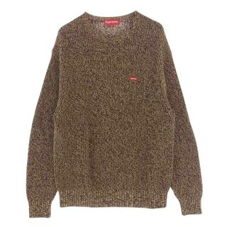 シュプリーム(Supreme)のSupreme シュプリーム ニット 21AW Melange Rib Knit Sweater メランジ リブニットクルーネックスモールボックスロゴ ニット ブラウン系 M【中古】(ニット/セーター)