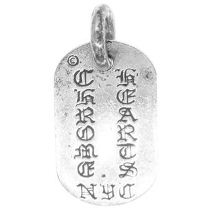 クロムハーツ(Chrome Hearts)のCHROME HEARTS クロムハーツ（原本無） ペンダントトップ DOGTAG NYC ニューヨーク限定 ドッグタグ ペンダントトップ シルバー系【中古】(その他)