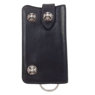 クロムハーツ(Chrome Hearts)のCHROME HEARTS クロムハーツ（原本無） キーケース KEY CASE クロス ボタン レザー キーケース ブラック系【中古】(その他)