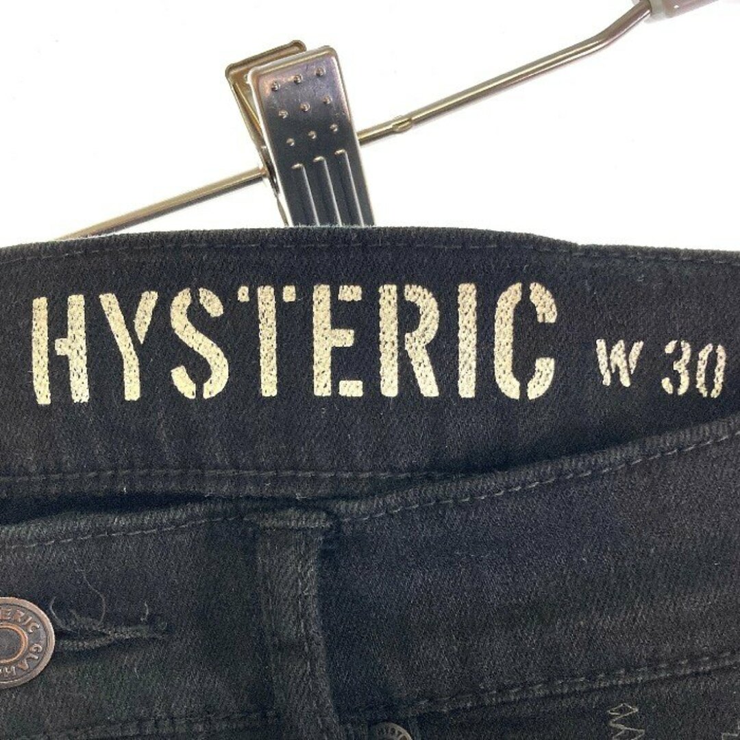 HYSTERIC GLAMOUR(ヒステリックグラマー)の★HYSTERIC GLAMOUR ヒステリックグラマー 02191AP10 ダメージ加工パンツ ストレッチデニムスキニースリムパンツ ブラック sizeW30 メンズのパンツ(デニム/ジーンズ)の商品写真