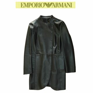 エンポリオアルマーニ(Emporio Armani)のアルマーニ 1枚仕立 ラム レザーコート 38 ★未使用 ARMANI(ピーコート)