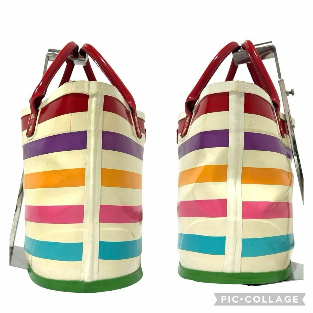 kate spade new york(ケイトスペードニューヨーク)の美品　ケイトスペード　トートバッグ　ショルダーバッグ　マルチカラー　ナイロン レディースのバッグ(トートバッグ)の商品写真