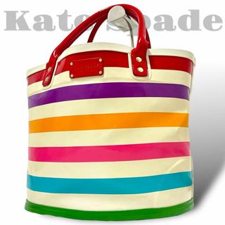 ケイトスペードニューヨーク(kate spade new york)の美品　ケイトスペード　トートバッグ　ショルダーバッグ　マルチカラー　ナイロン(トートバッグ)