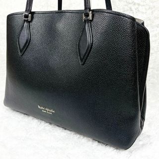 ケイトスペードニューヨーク(kate spade new york)のケイトスペード ショルダーバッグ シボ レザー ブラック ビジネス A4収納可(ショルダーバッグ)