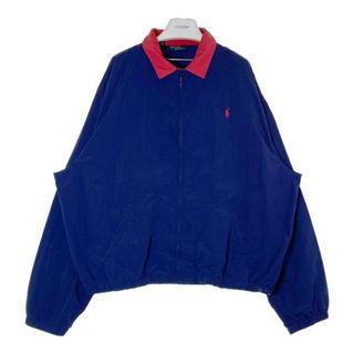 ポロラルフローレン(POLO RALPH LAUREN)の★RALPH LAUREN ラルフローレン USA製 ナイロン ジャケット スウィングトップ ネイビー sizeXXL(ナイロンジャケット)