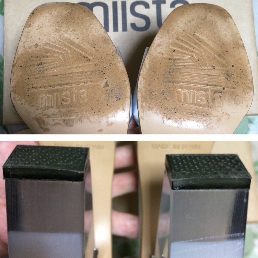 Miista　ミスタ　クリアヒール　銀×白サンダル レディースの靴/シューズ(サンダル)の商品写真
