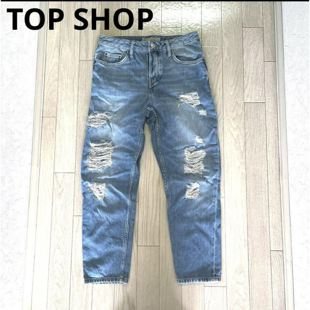 TOPSHOP(トップショップ)のトップショップ ダメージデニム クラッシュ 25 レディースのパンツ(デニム/ジーンズ)の商品写真