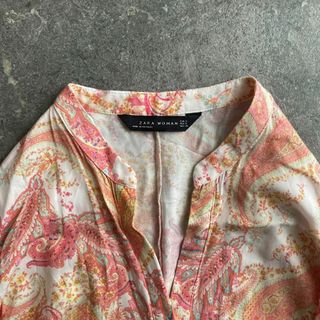 ザラ(ZARA)のZARA ザラ BASIC ベーシック 花柄 ブラウス シャツ トップス(シャツ/ブラウス(長袖/七分))