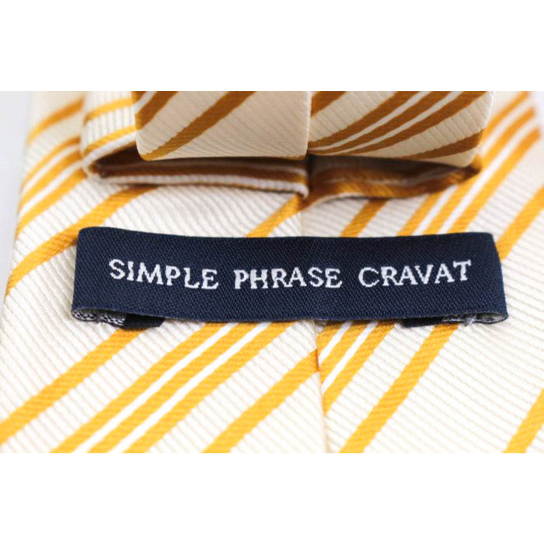 シンプルフレーズクラバット ブランドネクタイ ストライプ柄 PO  メンズ ベージュ SIMPLE PHRASE CRAVAT メンズのファッション小物(ネクタイ)の商品写真