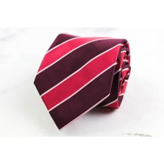 シンプルフレーズクラバット ブランドネクタイ ストライプ柄 ブロックストライプ PO  メンズ ピンク SIMPLE PHRASE CRAVAT(ネクタイ)