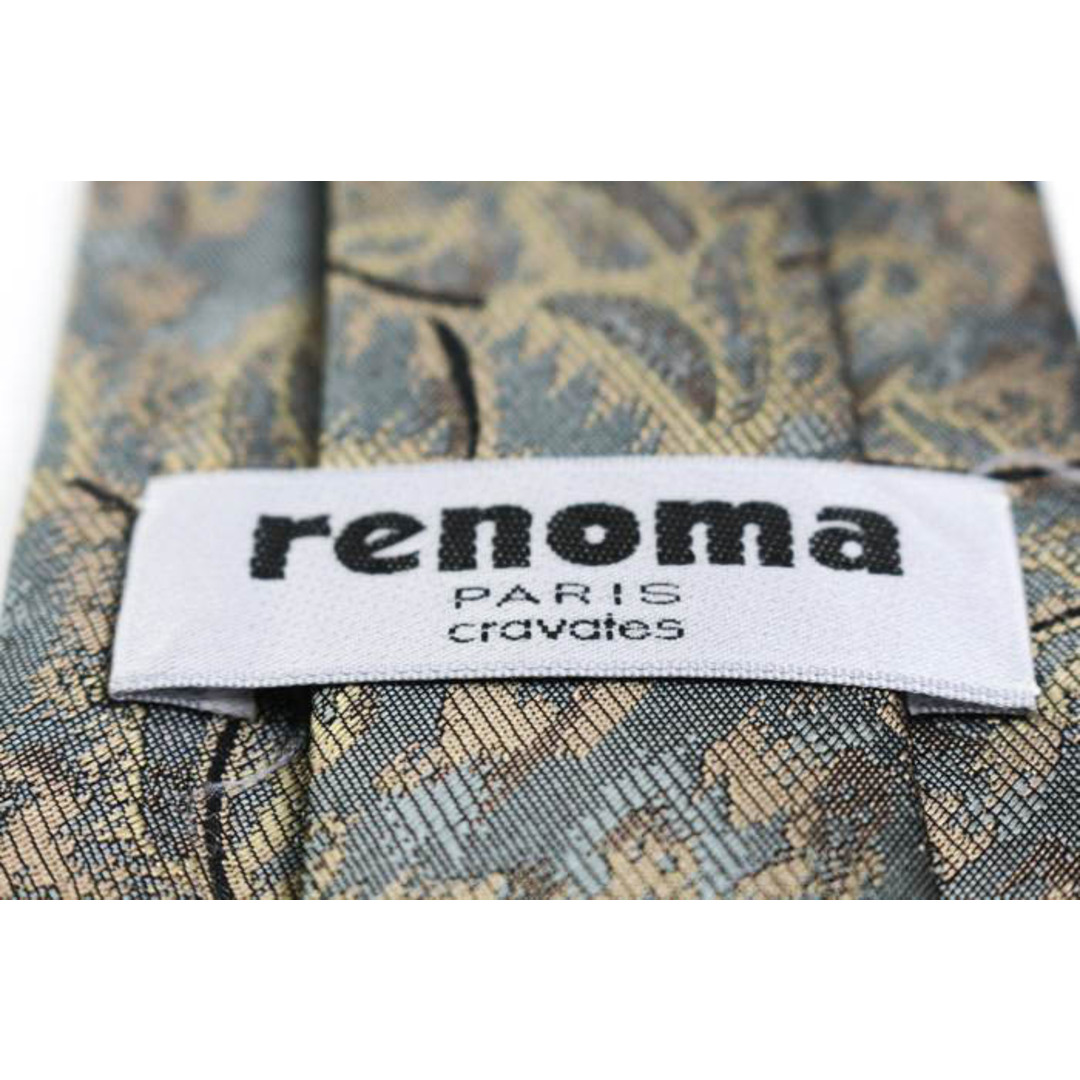 RENOMA(レノマ)のレノマ ブランドネクタイ 総柄 ペイズリー シルク PO  メンズ グレー renoma メンズのファッション小物(ネクタイ)の商品写真