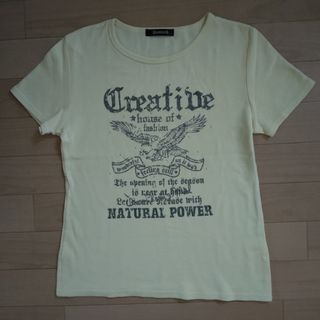 レディース　Tシャツ　イエロー　Mサイズ(Tシャツ(半袖/袖なし))