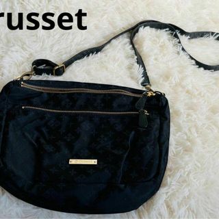 ラシット(Russet)の美品☆russet ラシット ショルダーバッグ ネイビー紺(ショルダーバッグ)