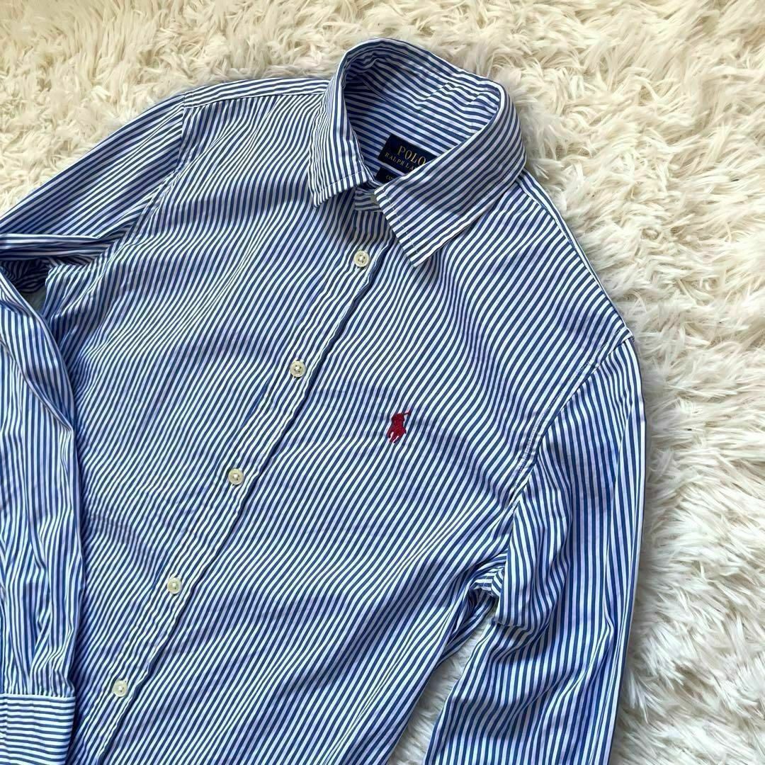 POLO RALPH LAUREN(ポロラルフローレン)の美品POLO RALPH LAUREN シャツ　刺繍ロゴ　現行モデル レディースのトップス(シャツ/ブラウス(長袖/七分))の商品写真