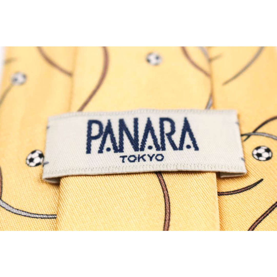 パナラ ブランドネクタイ サッカー パネル柄 シルク 日本製 PO  メンズ イエロー PANARA メンズのファッション小物(ネクタイ)の商品写真