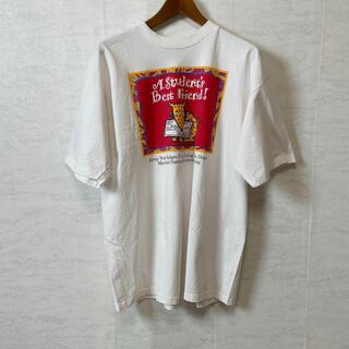 シングルステッチ　白ホワイトＴシャツ　オールスポーツ　ALLSPORTS　古着(Tシャツ/カットソー(半袖/袖なし))
