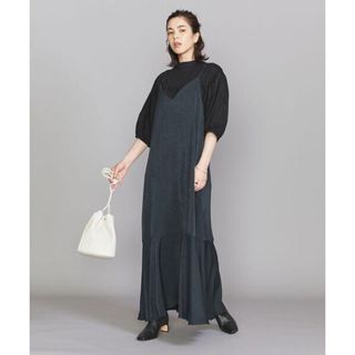 BEAUTY&YOUTH UNITED ARROWS - ビューティーアンドユース　バックボタンキャミワンピース　グリーン　サイズS