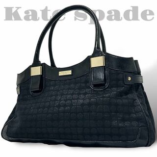 ケイトスペードニューヨーク(kate spade new york)の美品　ケイトスペード　トートバッグ　ショルダーバッグ　ドット　キャンバス　レザー(トートバッグ)