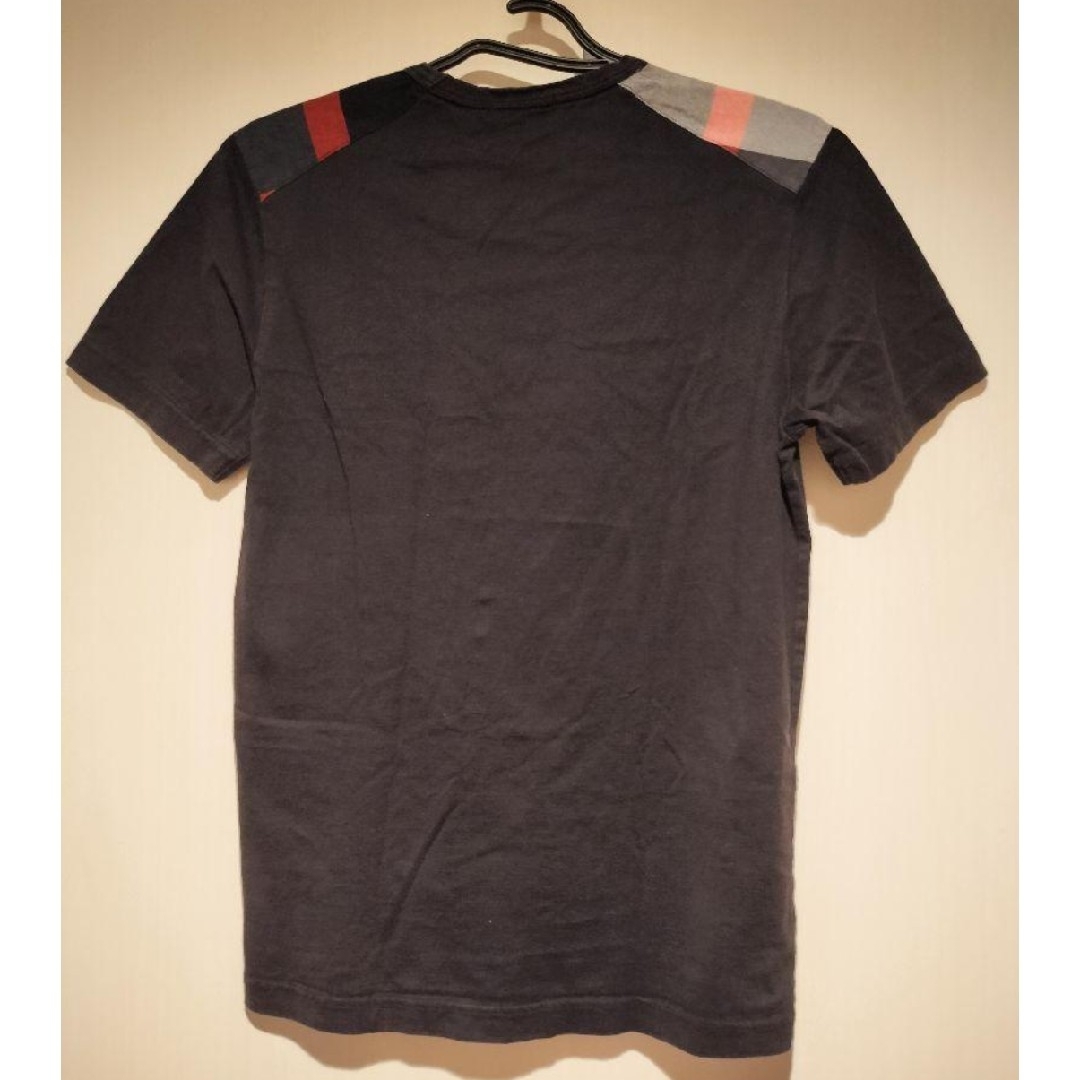 BURBERRY BLACK LABEL(バーバリーブラックレーベル)のBLACK LABEL　ブラックレーベル　Ｔシャツ　肩にチェック柄 メンズのトップス(Tシャツ/カットソー(半袖/袖なし))の商品写真