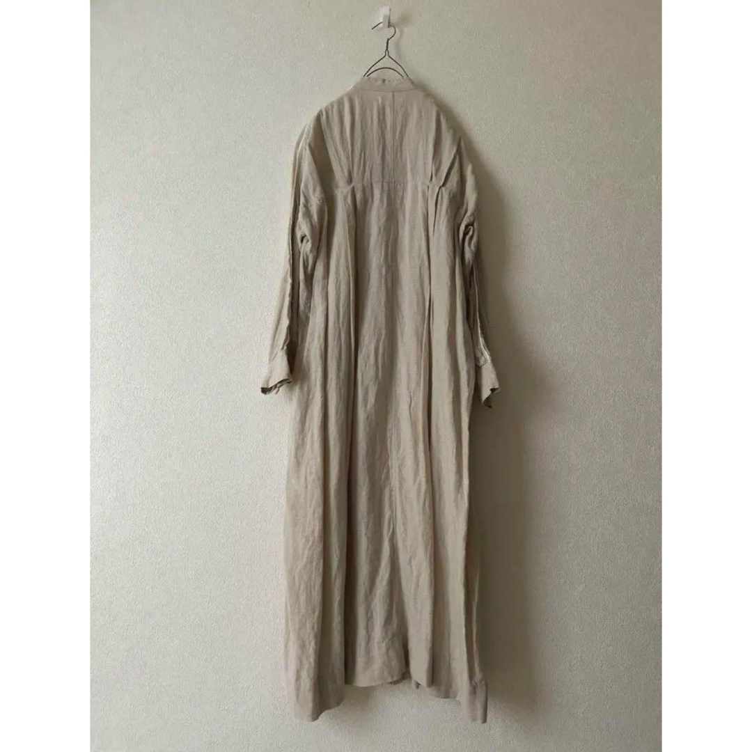 DEUXIEME CLASSE(ドゥーズィエムクラス)のCINOH beige×White linenlong dress ワンピース レディースのワンピース(ロングワンピース/マキシワンピース)の商品写真