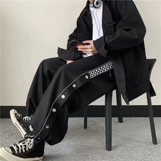 【人気商品】パンツ ゆったり ビックシルエット XL ストリート ブラック(ワークパンツ/カーゴパンツ)