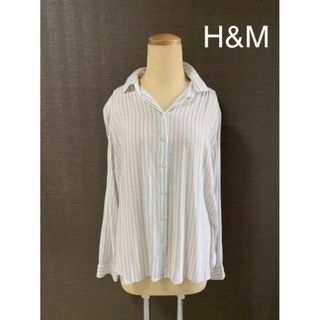 H&M　ストライプ　ブラウス シャツ(シャツ/ブラウス(長袖/七分))