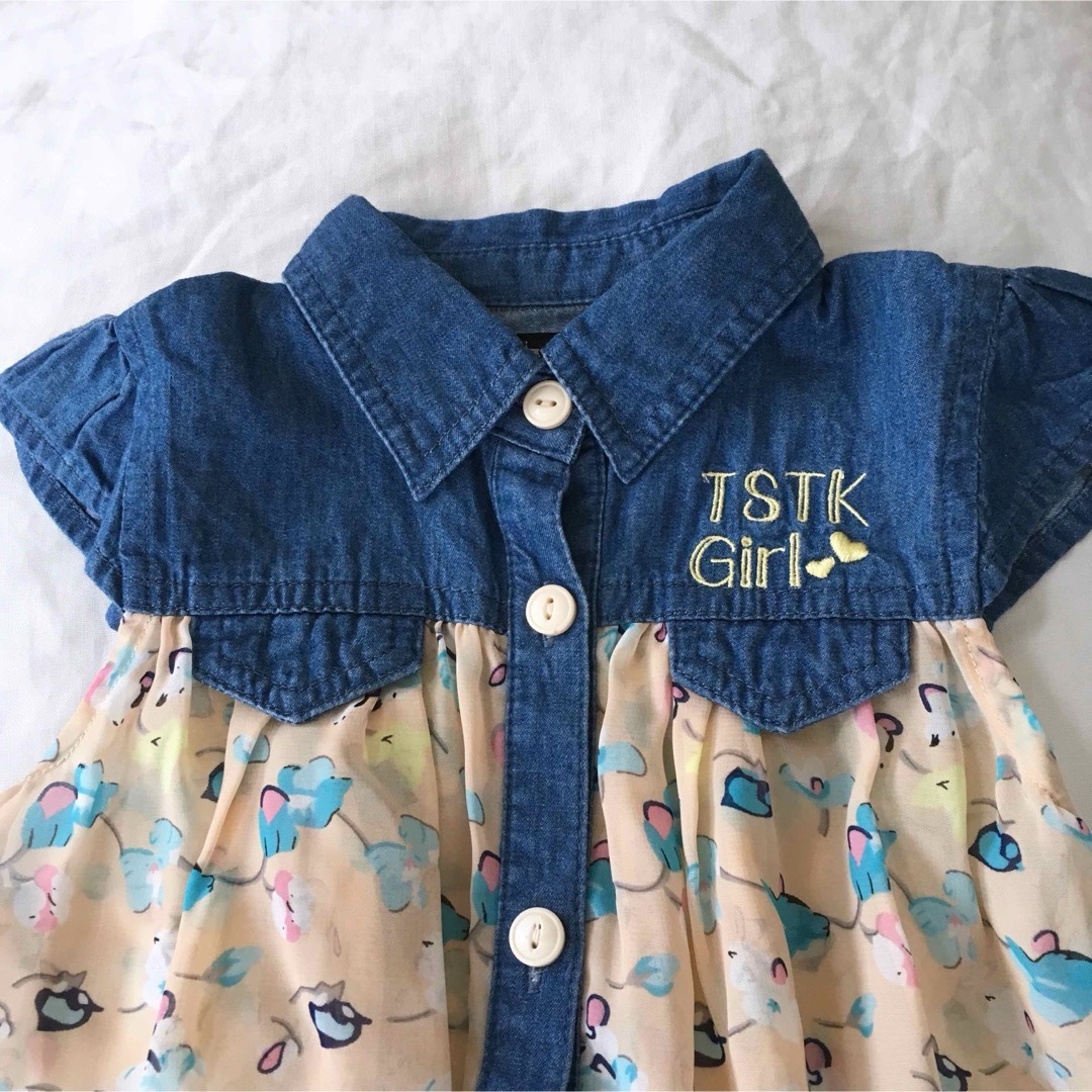 THE SHOP TK(ザショップティーケー)のTK SAPKID  シフォン風シャツ  110 キッズ/ベビー/マタニティのキッズ服女の子用(90cm~)(ブラウス)の商品写真