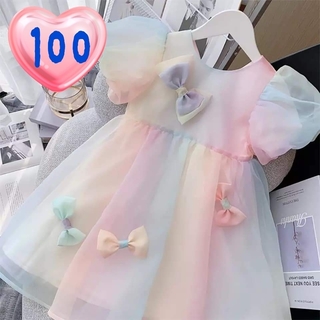 プリンセス風　キッズ　ワンピース　ドレス　100 発表会　結婚式　記念日　誕生日(ドレス/フォーマル)