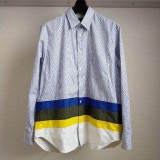 コムデギャルソンオム(COMME des GARCONS HOMME)のCOMME des GARCONS HOMME ナイロン切り替えストライプシャツ(シャツ)