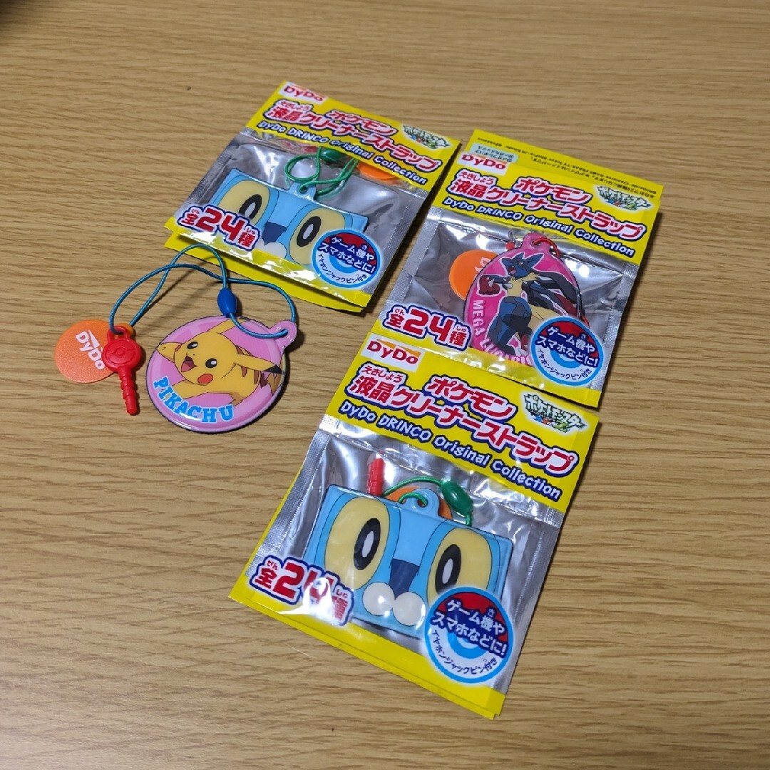 ポケモン 液晶クリーナー ストラップ Pokemon XY&Z ピカチュウ セッ エンタメ/ホビーのおもちゃ/ぬいぐるみ(キャラクターグッズ)の商品写真