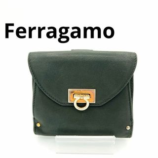 サルヴァトーレフェラガモ(Salvatore Ferragamo)のサルヴァトーレフェラガモ 折り財布 ミニ財布 ガンチーニ  品薄　希少　人気　灰(財布)