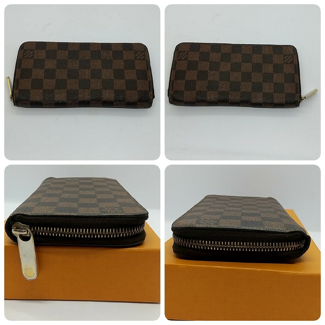 LOUIS VUITTON(ルイヴィトン)の【良品】ルイヴィトン ダミエ エベヌ ジッピーウォレット 長財布 ブラウン 茶色 レディースのファッション小物(財布)の商品写真