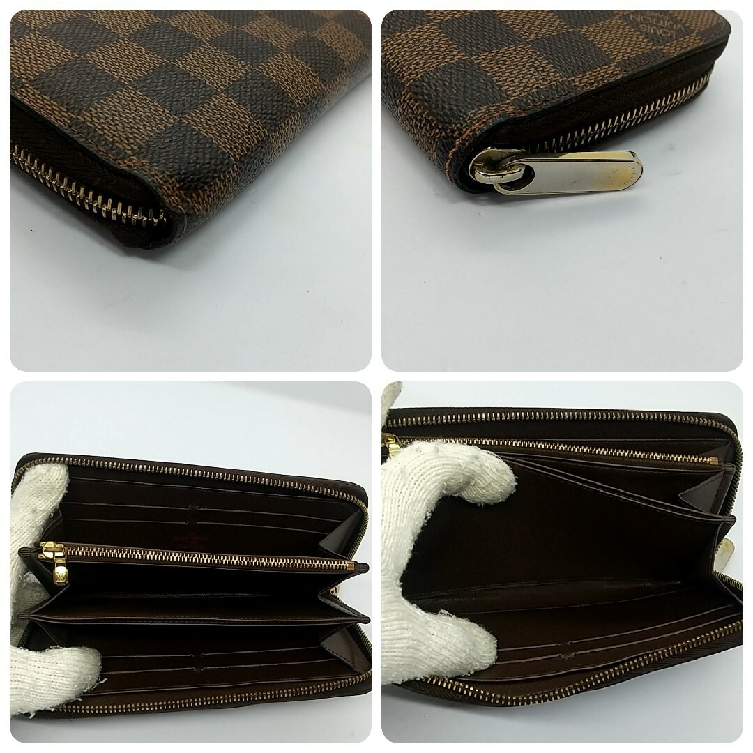 LOUIS VUITTON(ルイヴィトン)の【良品】ルイヴィトン ダミエ エベヌ ジッピーウォレット 長財布 ブラウン 茶色 レディースのファッション小物(財布)の商品写真