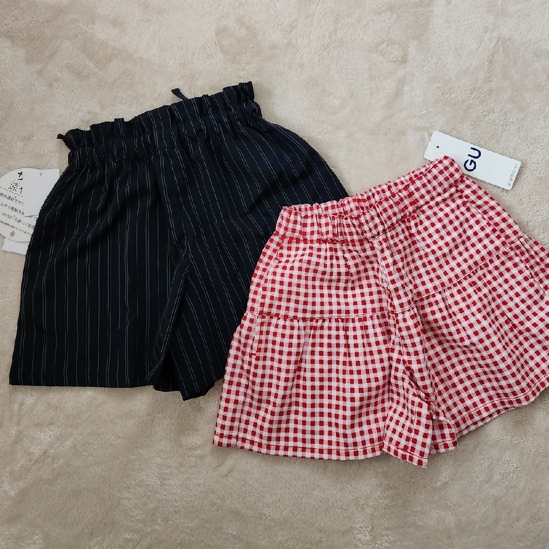 GU(ジーユー)の新品 キュロット 2枚セット 110 キッズ/ベビー/マタニティのキッズ服女の子用(90cm~)(パンツ/スパッツ)の商品写真