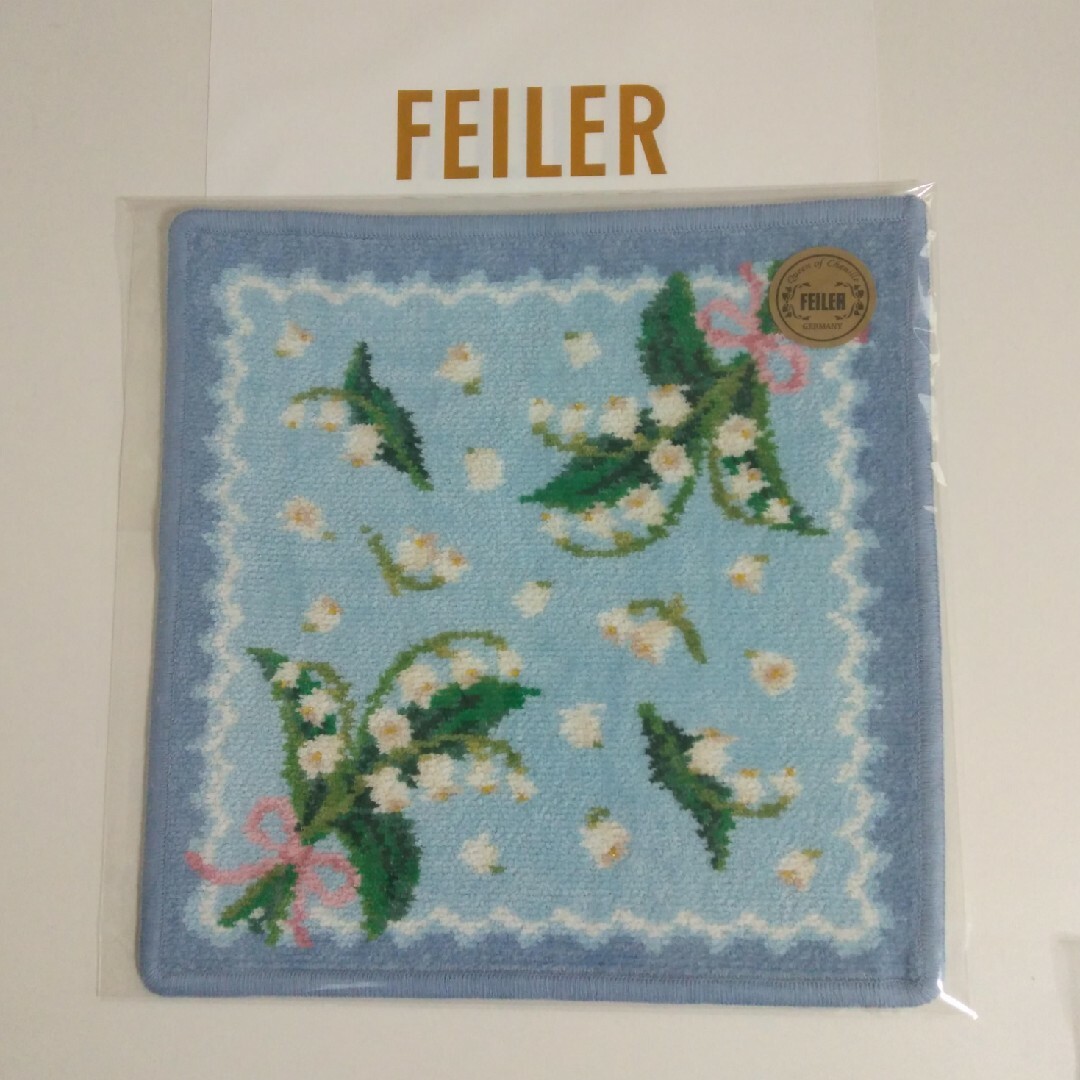 FEILER(フェイラー)の【rさま専用】ピュールミュゲ　ピンク＆ブルー　ハンカチ２枚セット レディースのファッション小物(ハンカチ)の商品写真