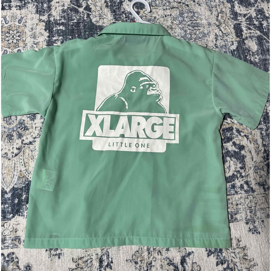 XLARGE KIDS(エクストララージキッズ)のX LARGEKIDS ミントグリーン半袖 シャツ キッズ/ベビー/マタニティのキッズ服男の子用(90cm~)(その他)の商品写真