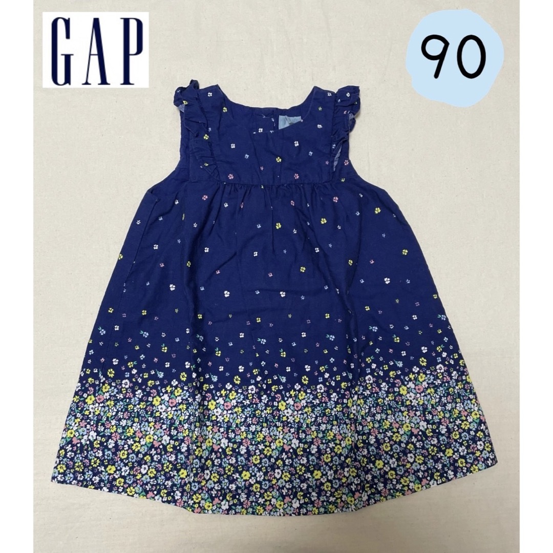 babyGAP(ベビーギャップ)のbaby gap ベビーギャップ　女の子　夏服　花柄ワンピース90㎝ キッズ/ベビー/マタニティのキッズ服女の子用(90cm~)(ワンピース)の商品写真