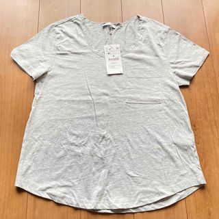 ザラ(ZARA)のZARA Tシャツ　グレー　新品　未使用(Tシャツ(半袖/袖なし))