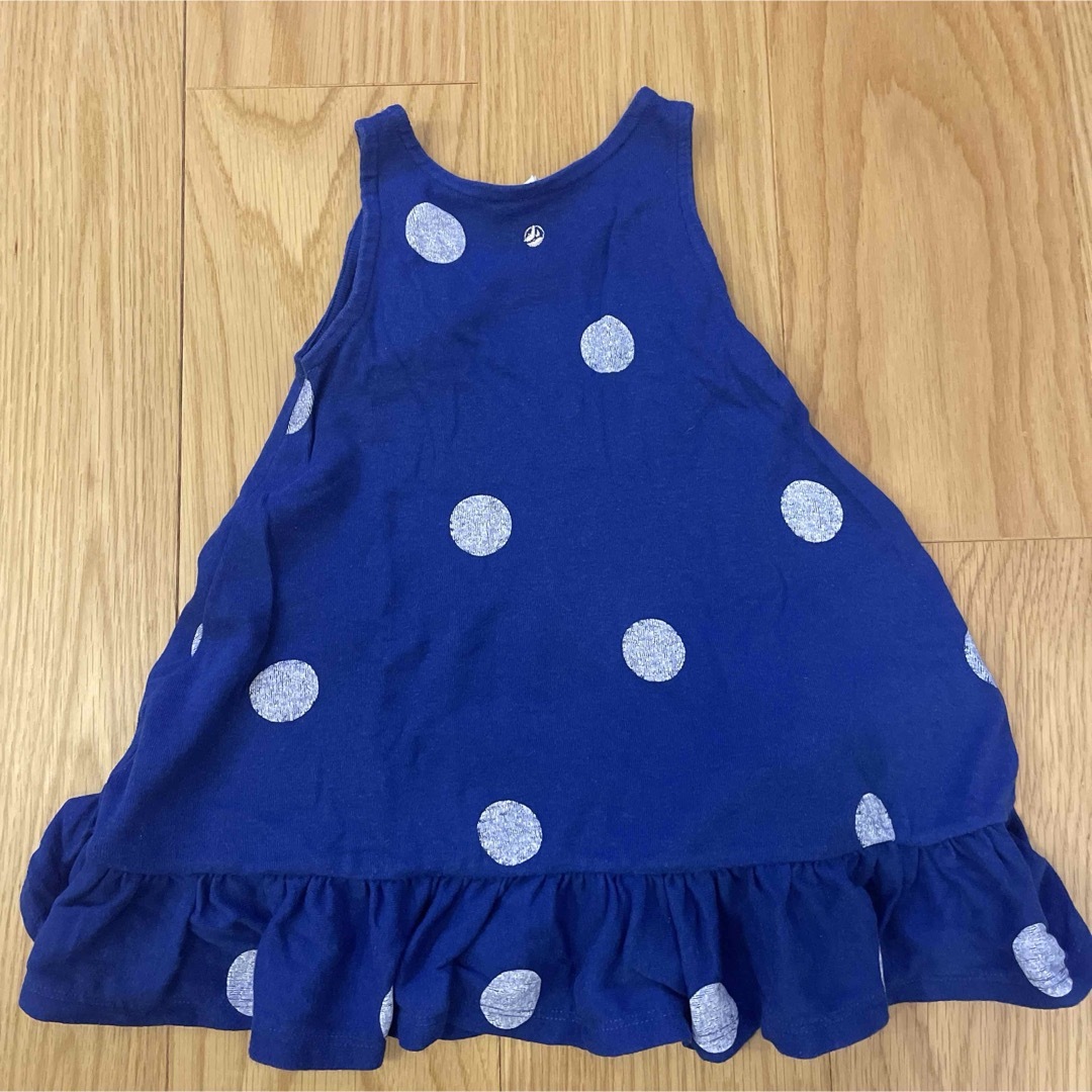 PETIT BATEAU(プチバトー)のプチバトー　ノースリーブ　ワンピース キッズ/ベビー/マタニティのベビー服(~85cm)(ワンピース)の商品写真