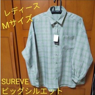 レディース　Mサイズ　ビッグシルエット　長袖シャツ　SUREVE　シュリーブ(シャツ/ブラウス(長袖/七分))