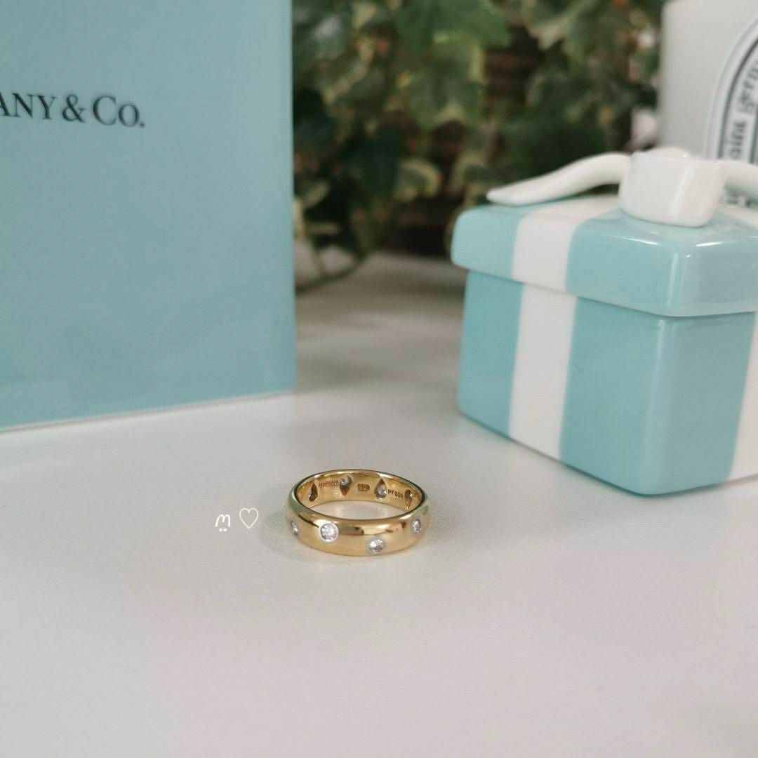 Tiffany & Co.(ティファニー)のティファニー　ダイヤモンドドッツリング　6号　Ꮶ18イエローゴールド　プラチナ レディースのアクセサリー(リング(指輪))の商品写真