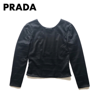 プラダ(PRADA)のプラダ/シルクブラウス miumiu 1998 1999 90s 90年代 黒(シャツ/ブラウス(長袖/七分))