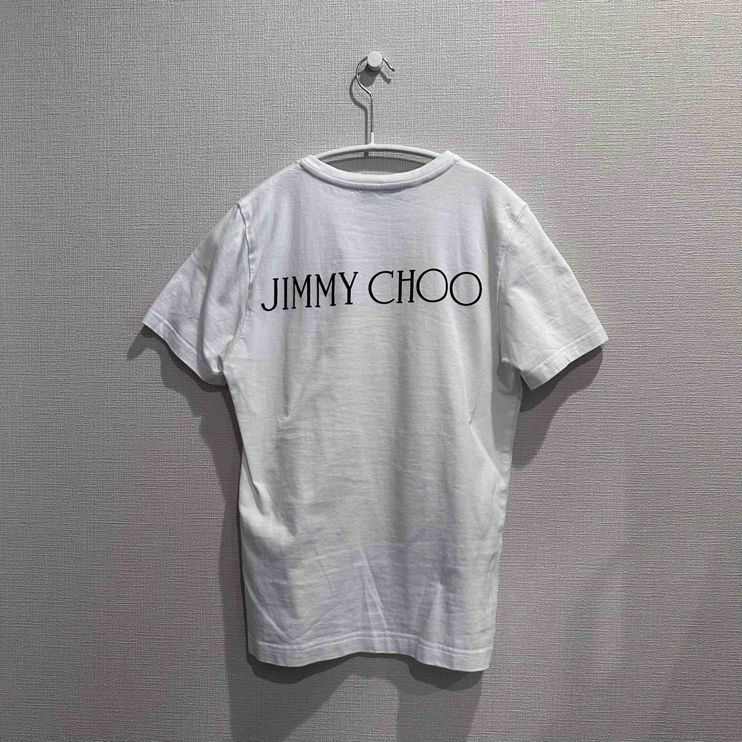 JIMMY CHOO(ジミーチュウ)の＊ ジミーチュウ ロゴTシャツ ホワイト ブラック レディースのトップス(Tシャツ(半袖/袖なし))の商品写真