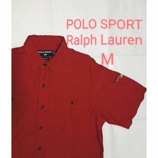 ポロラルフローレン(POLO RALPH LAUREN)のPolo Sport ポロスポーツ　半袖シャツ　赤　Mサイズ　90s ロゴ(シャツ)