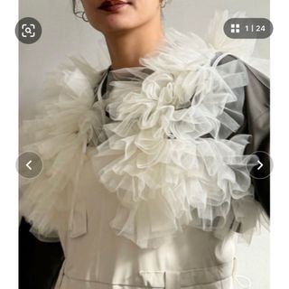 2WAY RUFFLED TULLE VEST