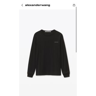 アレキサンダーワン(Alexander Wang)のAlexanderwang ブラックロンT 美品　ユニセックス　XS(シャツ/ブラウス(長袖/七分))